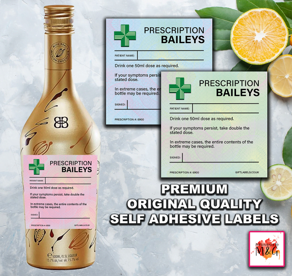 Bailey's Prescription Bottle Label