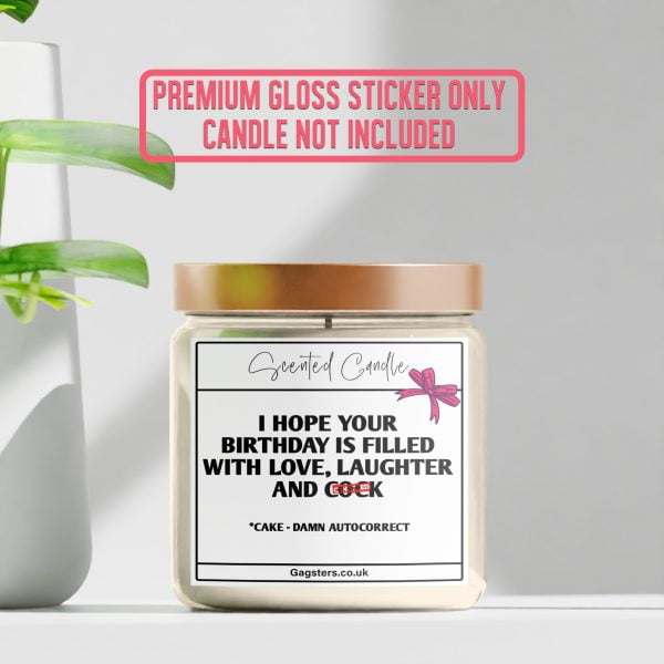 Rude Candle Label