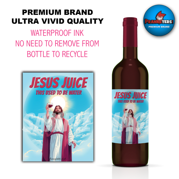 Jesus Juice Funny Wine Labels