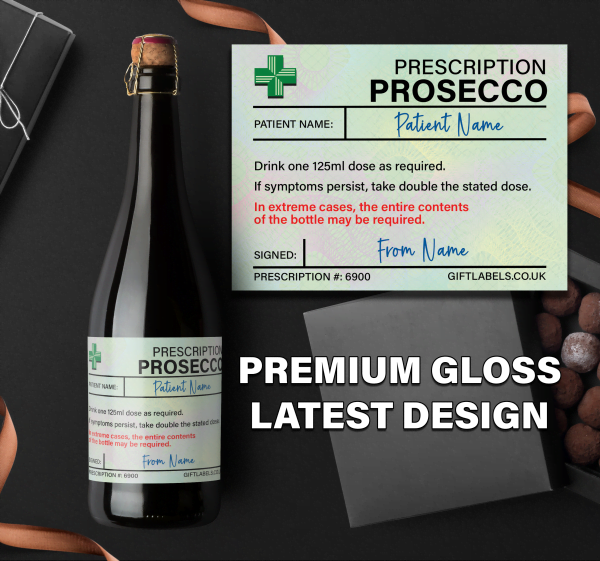 Personalised Wine Prosecco Champagne Labels Bottega